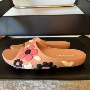 Prada Flower Slide Sandal